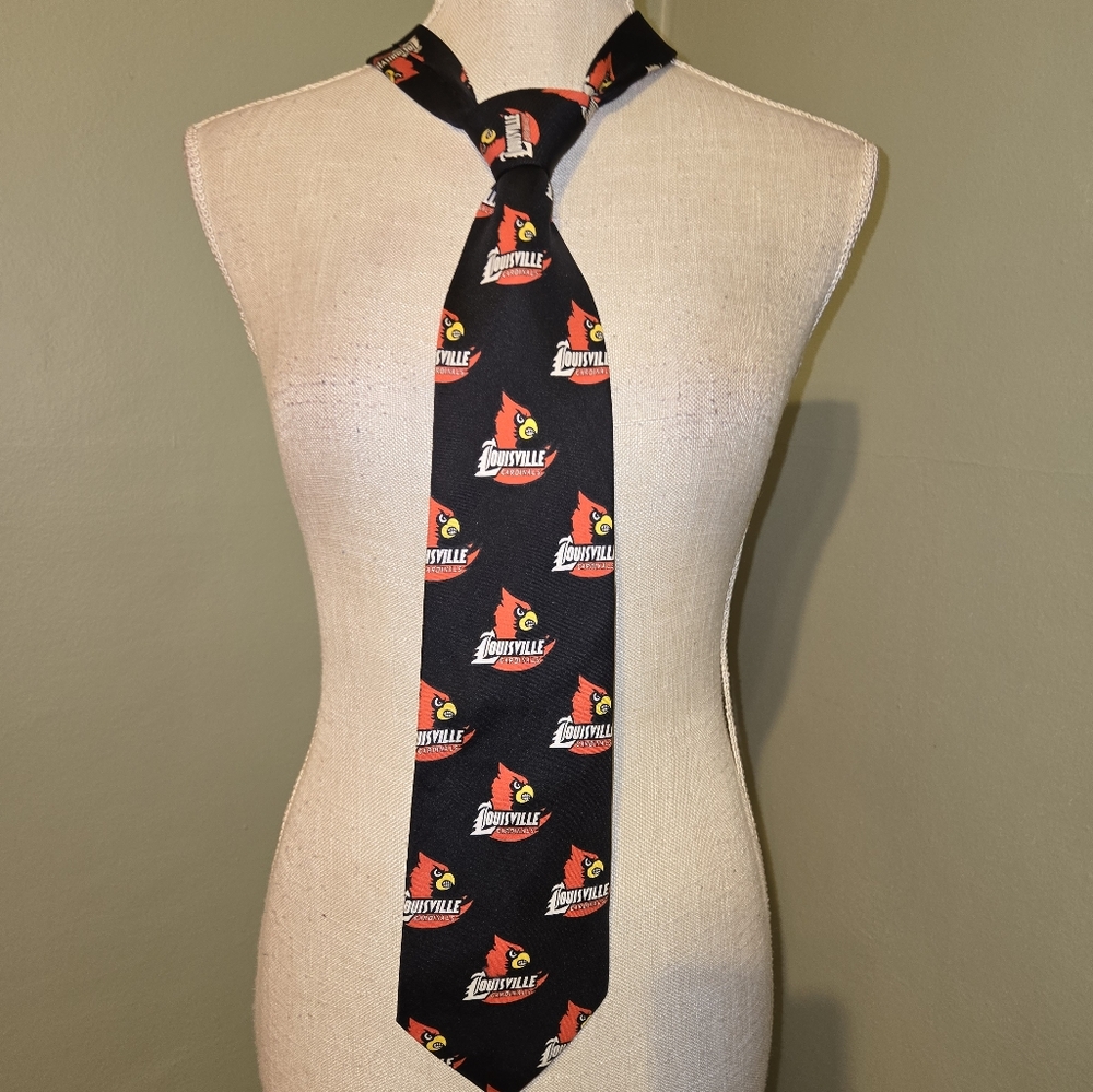 Louisville Cardinals Black Tie Men's Sport Basketball College Classics Gift Dad